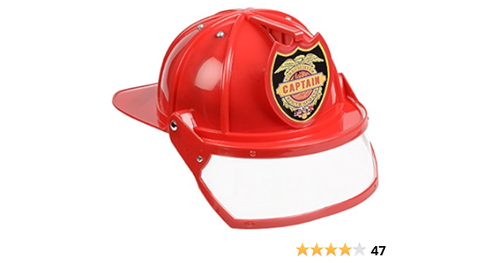 Adjustable Fire Helmet - Red